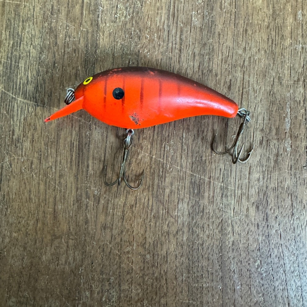 Bill Norman Square bill Orange black Stripe Crank Bait double treble hook Lure‎